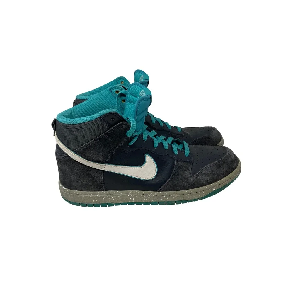 Nike Dunk High Dark Grey Dynamic Blue White Speckled 317982-052 Mens 11